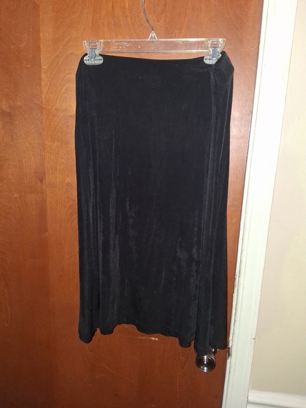 White Stag Black Maxi Velvet Skirt